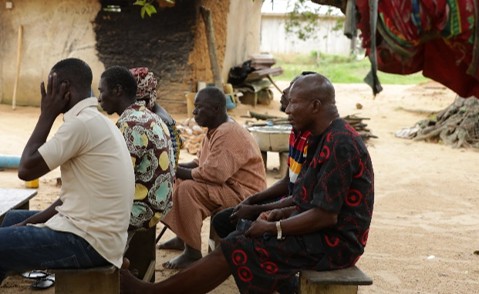 Residents in discussion during a Menxons community engagement session