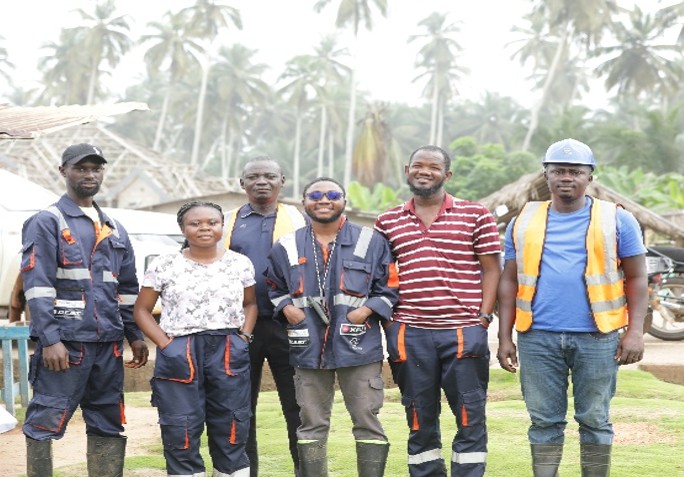 Menxons field team during community engagement activity